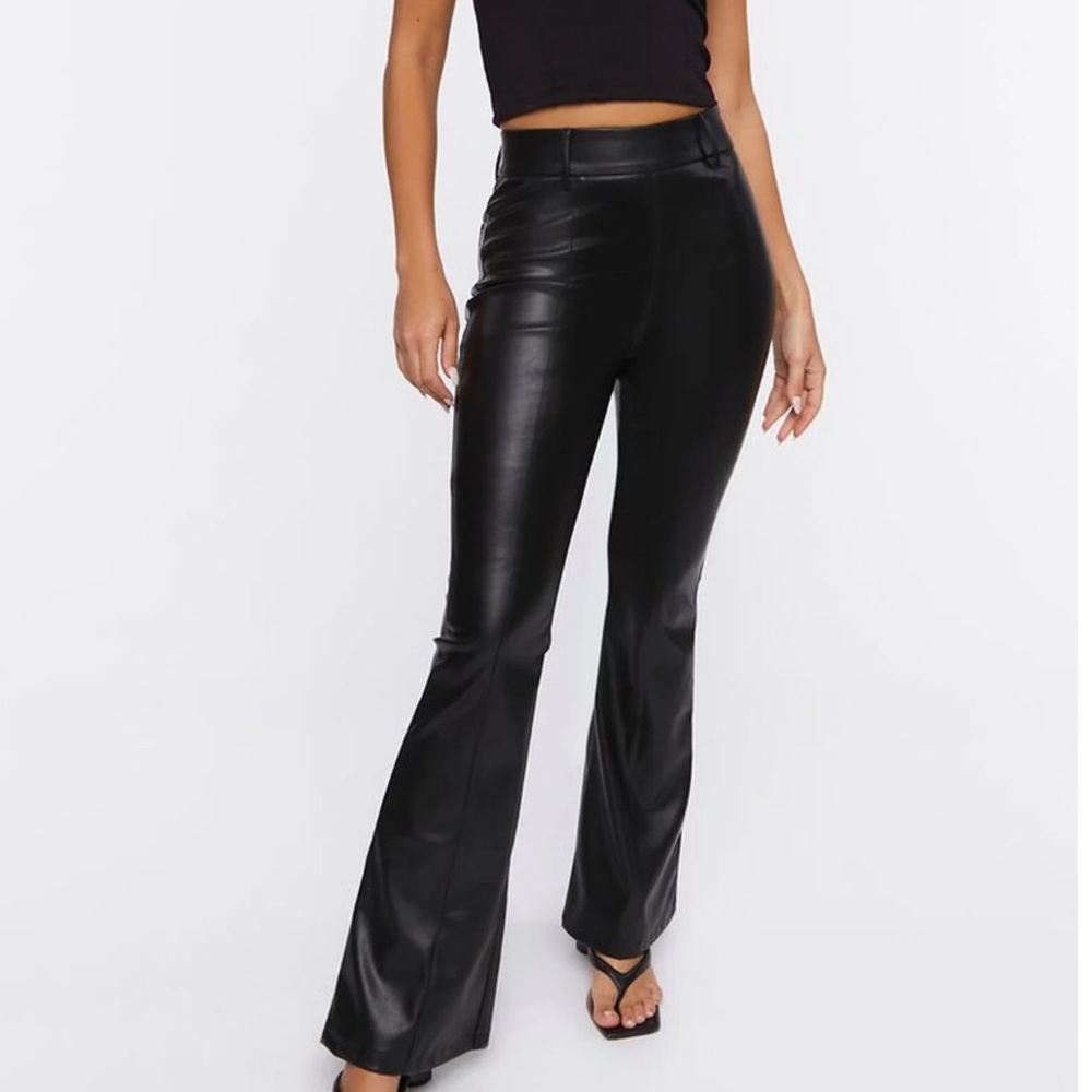 XXI flare faux leather pants